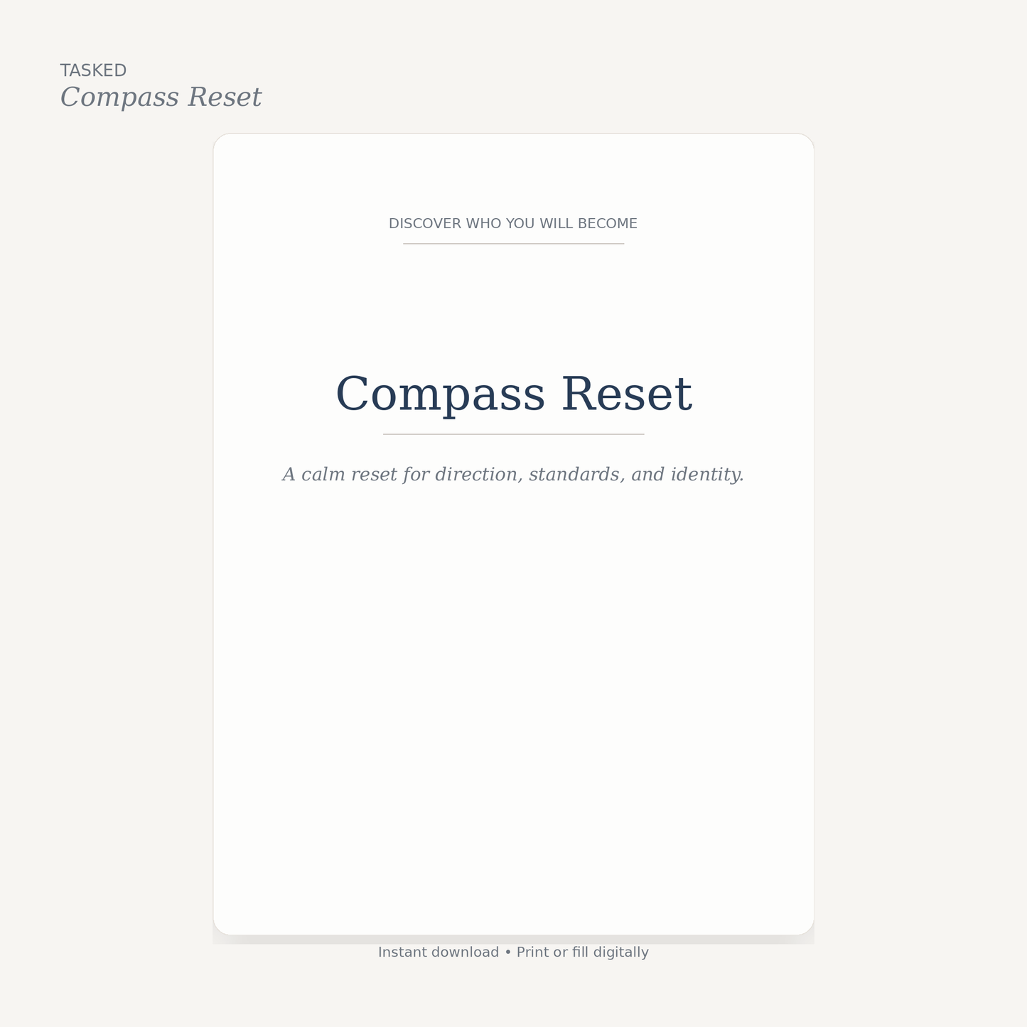 TASKED - Rebrand Yourself